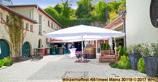 Winzerhoffest Mainz Rhein Rittermahl Ritteressen Rheinland-Pfalz RLP